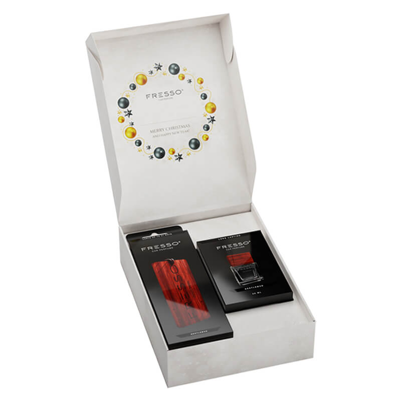 Fresso Mini Gift Box Christmas Edition parfém a dřevěný přívěšek - Gentleman