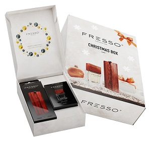 Fresso Mini Gift Box Christmas Edition parfém a dřevěný přívěšek - Gentleman