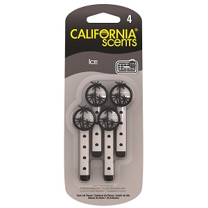 California Scents Vent Stick Ice - Ledová svěžest, vonné kolíčky 4 ks