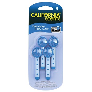 California Scents Vent Stick Newport New Car - Nové auto, vonné kolíčky 4 ks