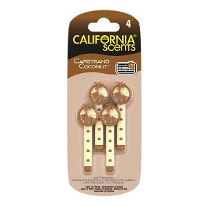California Scents Vent Stick Capistrano Coconut - Kokos, vonné kolíčky 4 ks