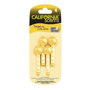 California Scents Vent Stick Tropical Colada - Tropický koktejl, vonné kolíčky 4 ks