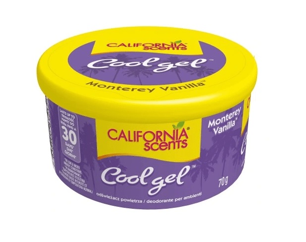 Sada 12 ks vůní California Scents Cool Gel - MIX oblíbených vůní v originální krabičce, 12 x 70 g
