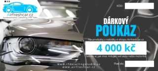 Airfreshcar dárkový poukaz - 4000 Kč