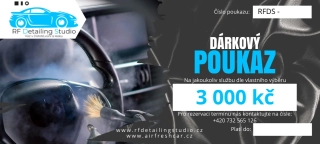 RF Detailing Studio dárkový poukaz - 3000 kč