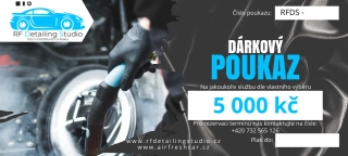 RF Detailing Studio dárkový poukaz - 5000 kč