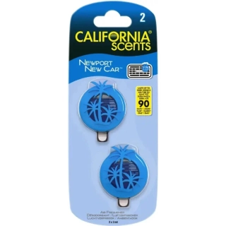 California Scents Mini Diffuser Newport New Car - Nové auto, 2 ks
